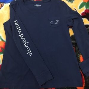 Vineyard Vines SMALL Navy Long Sleeve Shirt